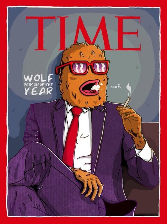 Landwolf on a mock magazine cover